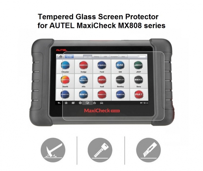 Tempered Glass Screen Protector for Autel MaxiCheck MX808 TS - Click Image to Close